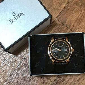 Bulova watch with tags
